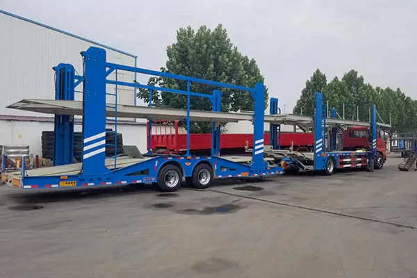 Double Super Link Car Carrier Transport Semi Trailer